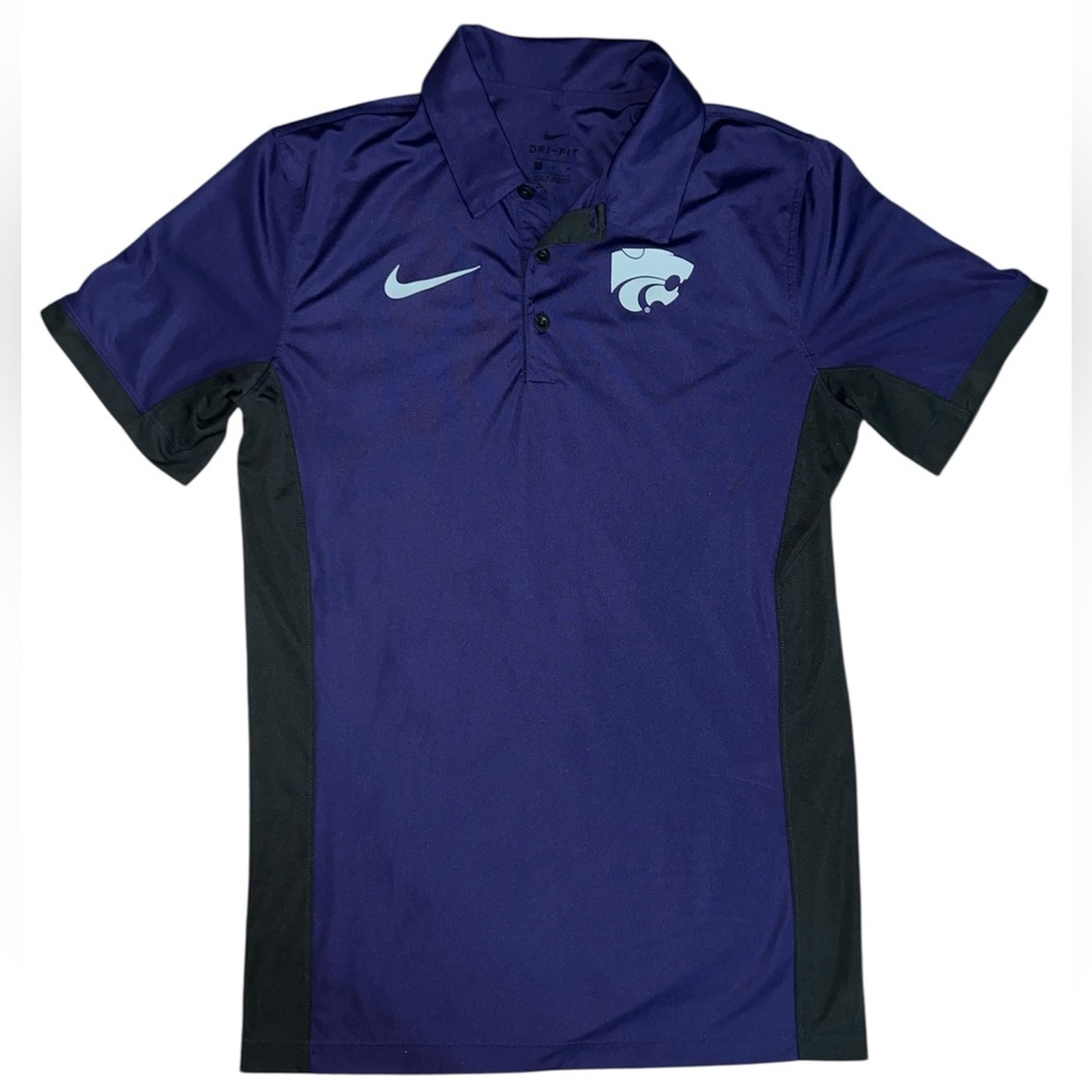 Nike Purple and Gray Performance Polo Shirt Size S